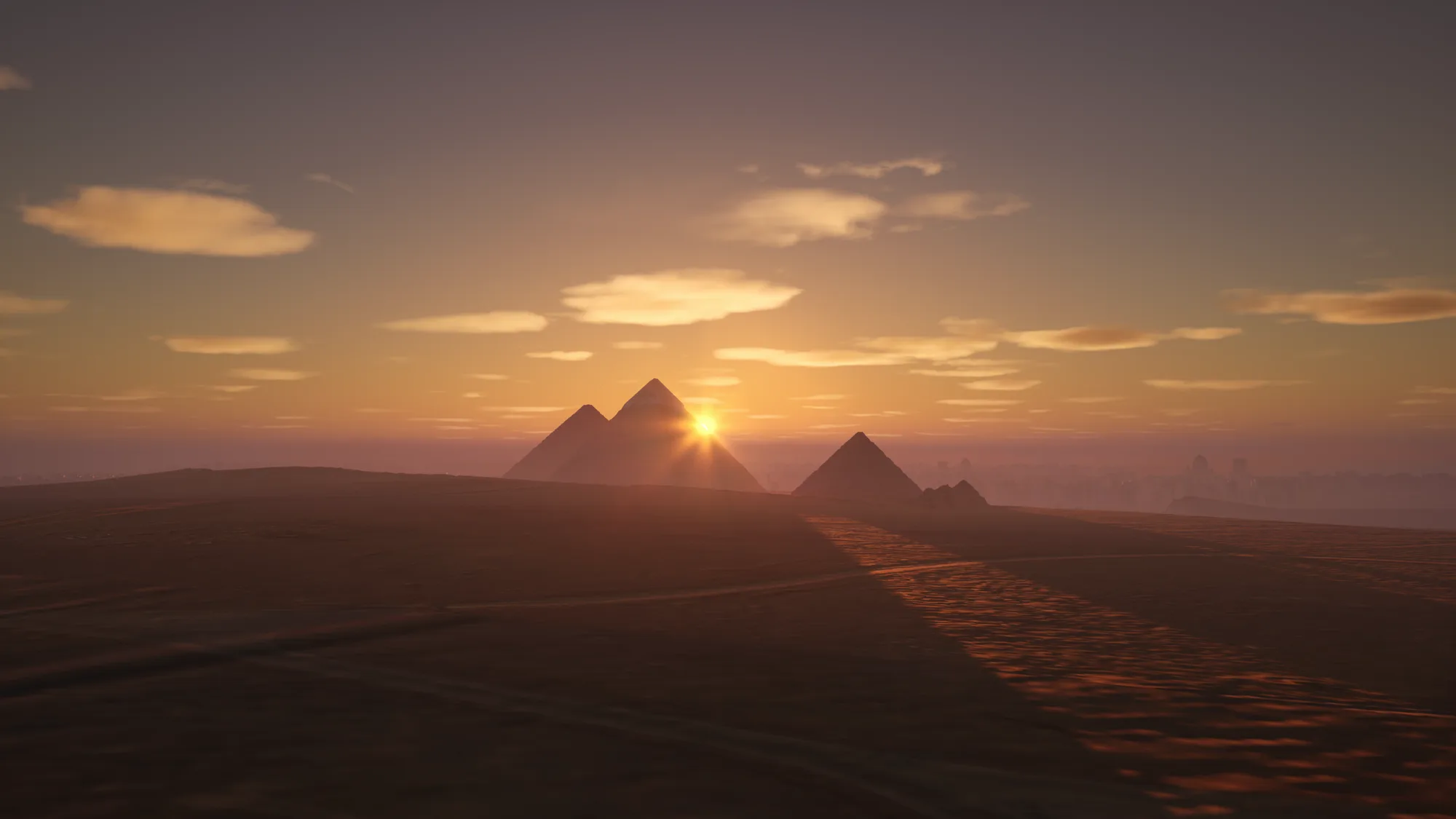 Pyramids wide shot - Horizon of Khufu - 16-9 - © Excurio