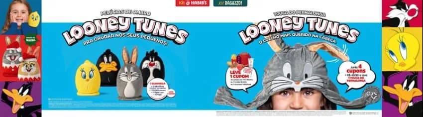 Looney Tunes são a nova atração dos Kits Infantis Habib’s e Ragazzo