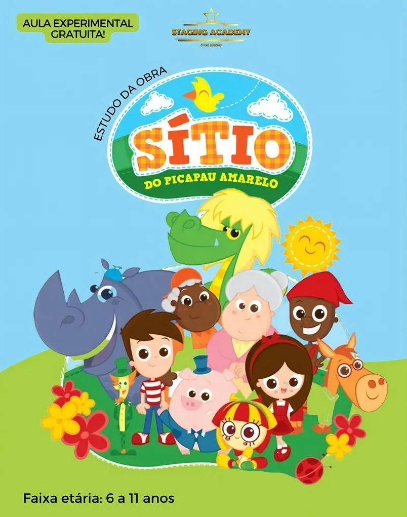 Escola de Teatro Musical Staging Academy abre vagas para Estudo da Obra do Sítio do Pica-Pau Amarelo